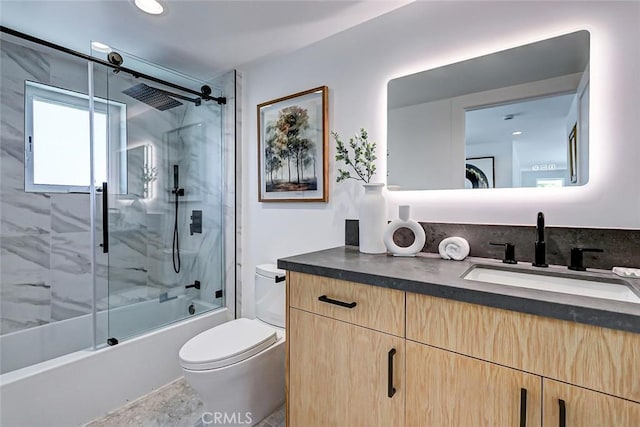 2304 Grant Ave Unit A, Redondo Beach, CA 90278 - full bathroom featuring enclosed tub / shower combo, toilet, and vanity