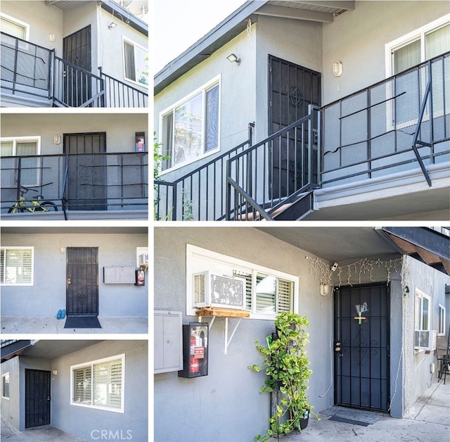 doorway to property with a balcony