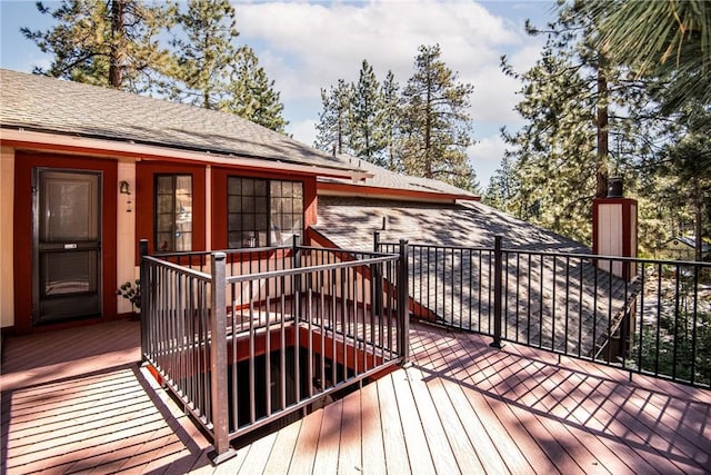 view of wooden deck