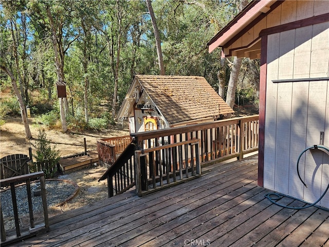 view of wooden terrace