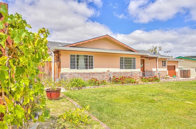 exterior space featuring a front lawn