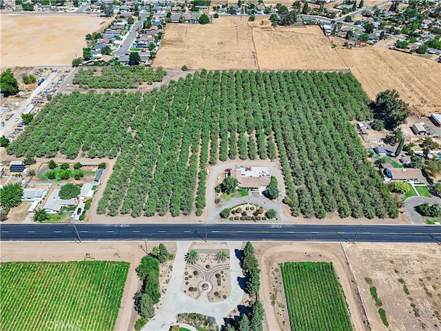 aerial view with a rural view