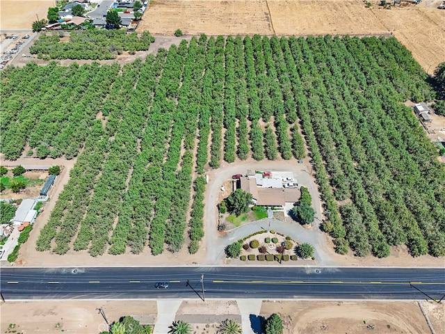 bird's eye view with a rural view