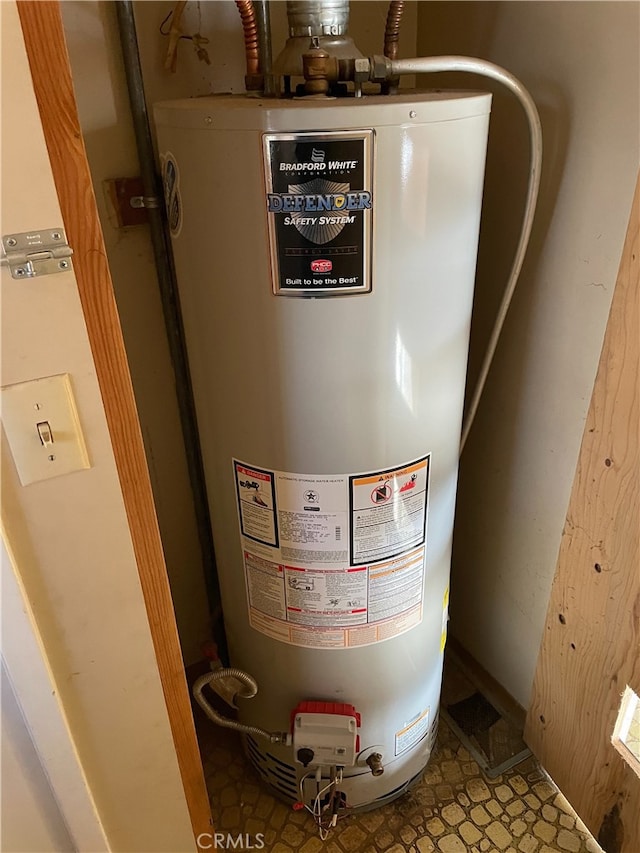 utilities featuring gas water heater