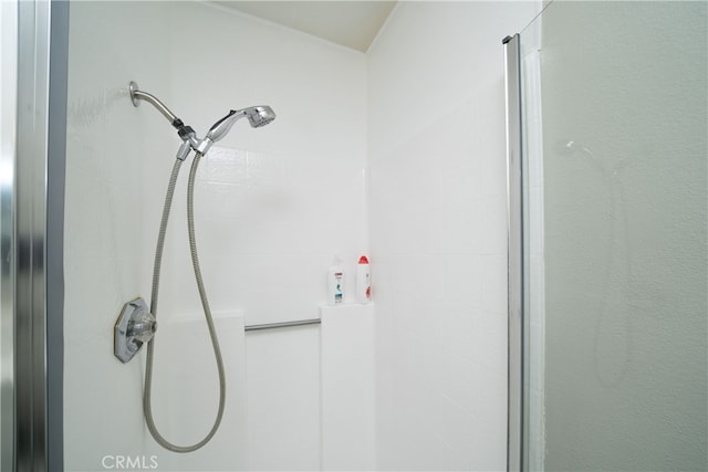 bathroom featuring walk in shower