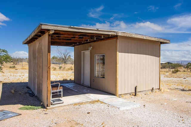 view of outdoor structure