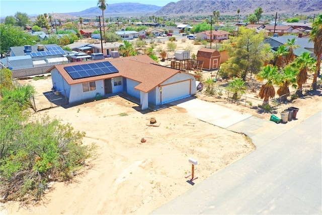 bird's eye view featuring a mountain view