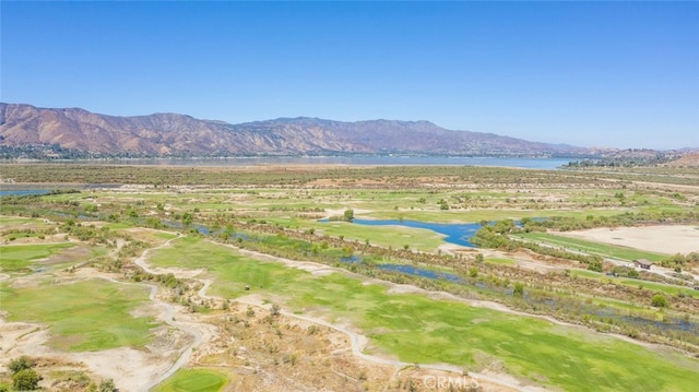 view of mountain feature featuring a water view