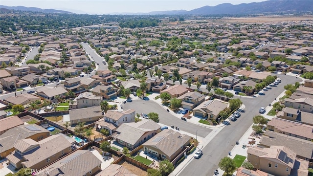 bird's eye view with a mountain view