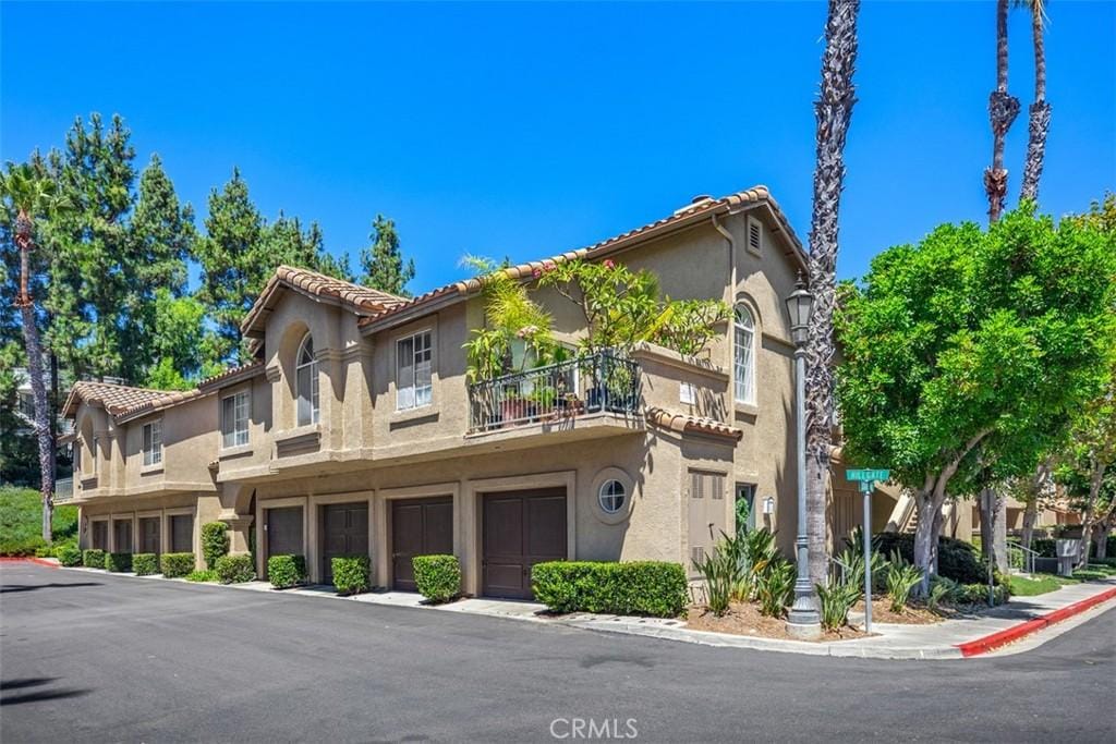 view of property with a garage