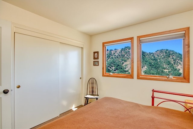 unfurnished bedroom featuring a closet