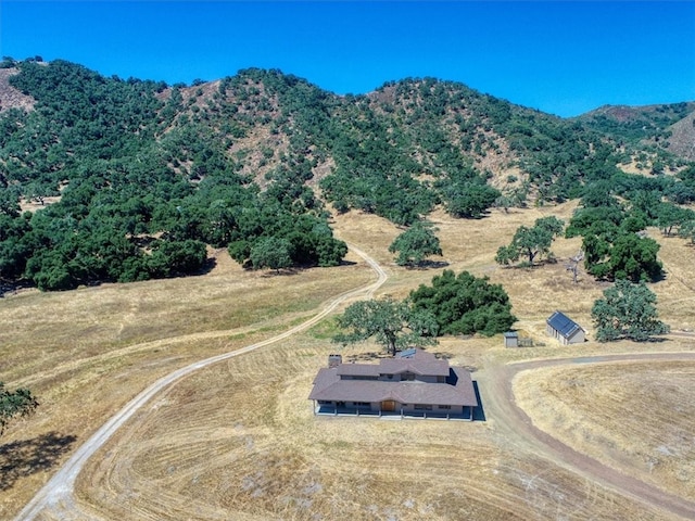 exterior space featuring a mountain view and a rural view