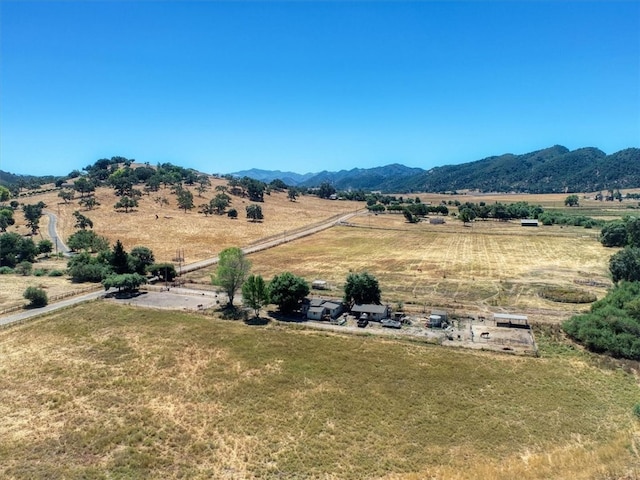 view of mountain feature featuring a rural view