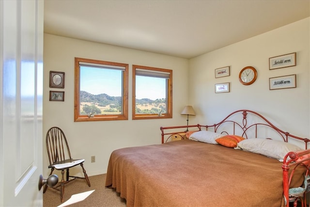 bedroom with carpet and baseboards