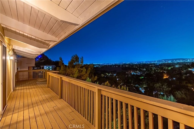 8462 Hillcroft Dr, West Hills, CA 91304 - view of deck at twilight