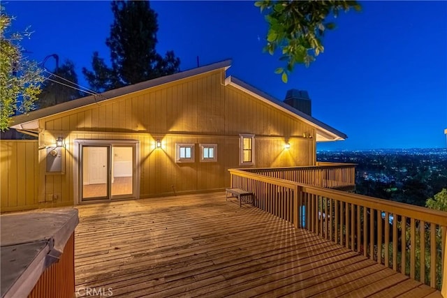 8462 Hillcroft Dr, West Hills, CA 91304 - view of deck at night