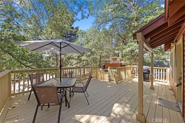 view of wooden deck