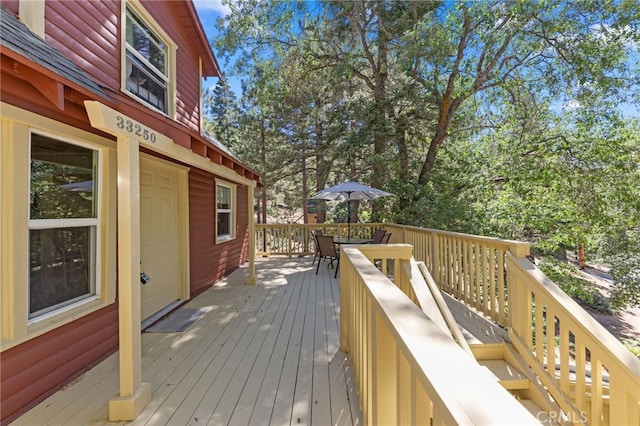 view of wooden deck