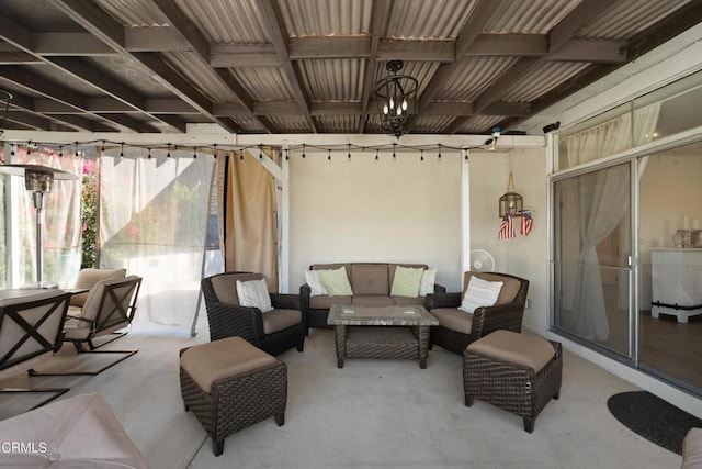 view of patio with an outdoor hangout area