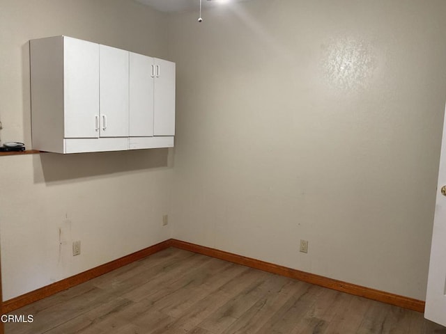 empty room featuring light hardwood / wood-style flooring