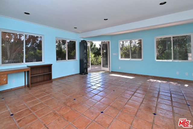 interior space with tile patterned floors