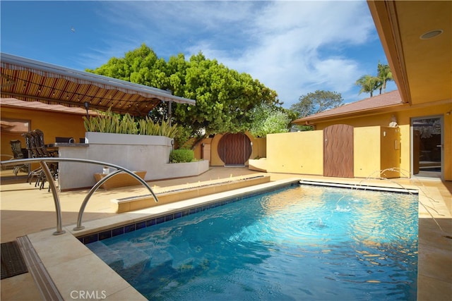 view of pool with a patio