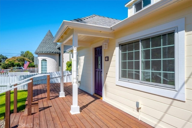 view of wooden deck