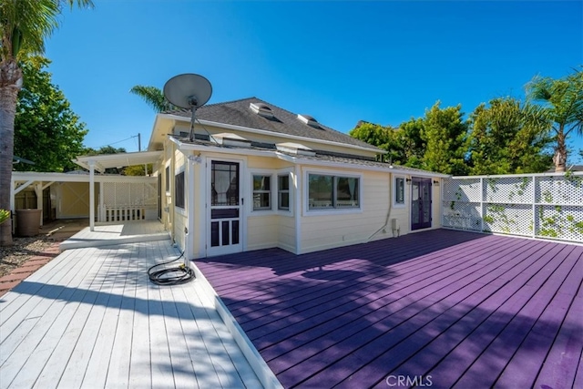 view of wooden deck