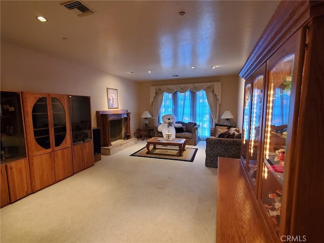 view of carpeted living room