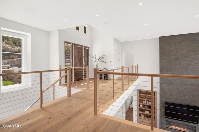 hall featuring light hardwood / wood-style floors