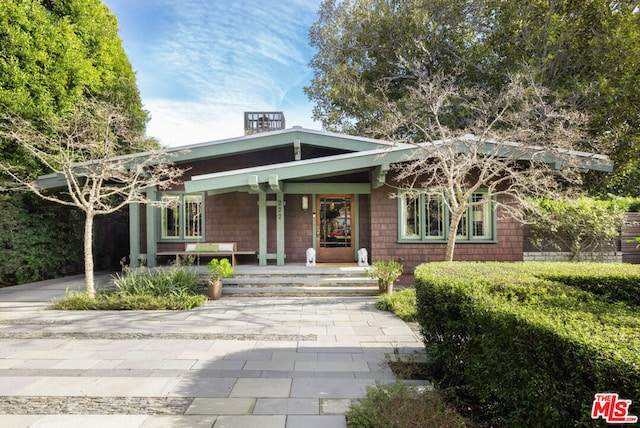 view of front of home with a porch