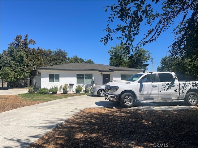 view of single story home