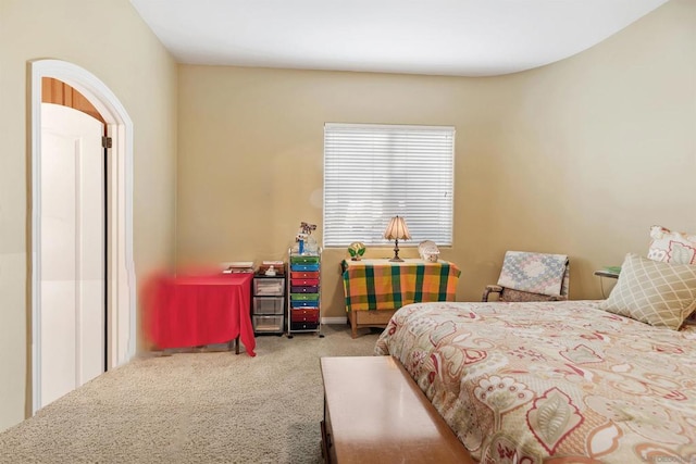 view of carpeted bedroom