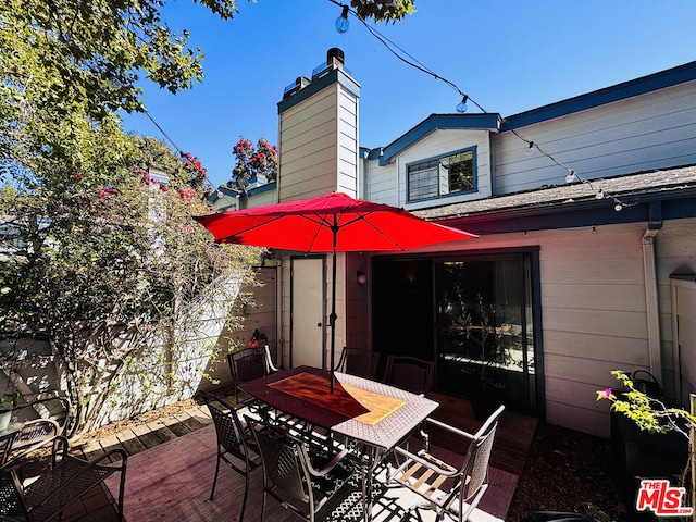 view of patio with a deck