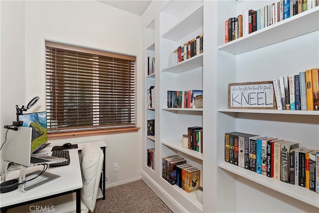 office area with carpet