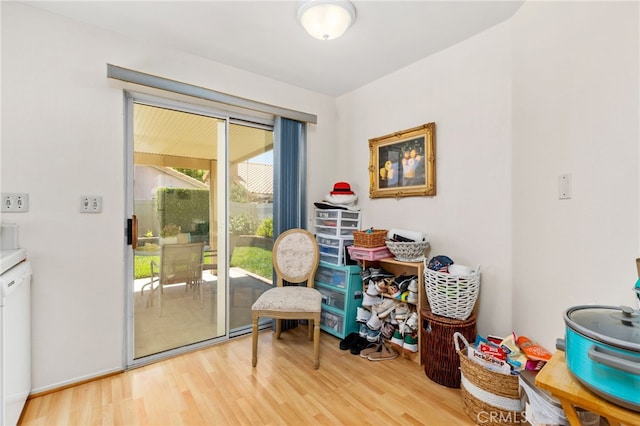 interior space featuring light hardwood / wood-style flooring