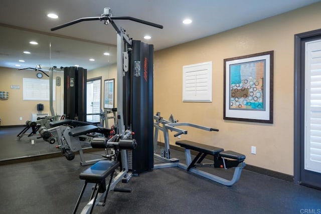 view of exercise room