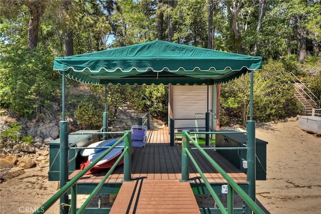 exterior space featuring a wooden deck