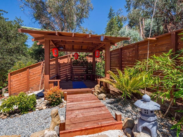 view of patio / terrace with a deck