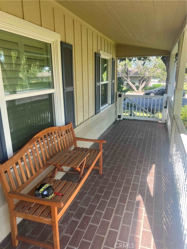 view of patio / terrace featuring covered porch