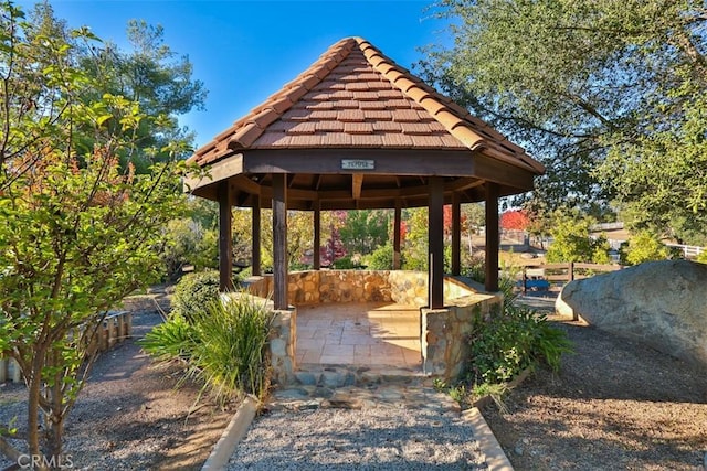 surrounding community with a gazebo