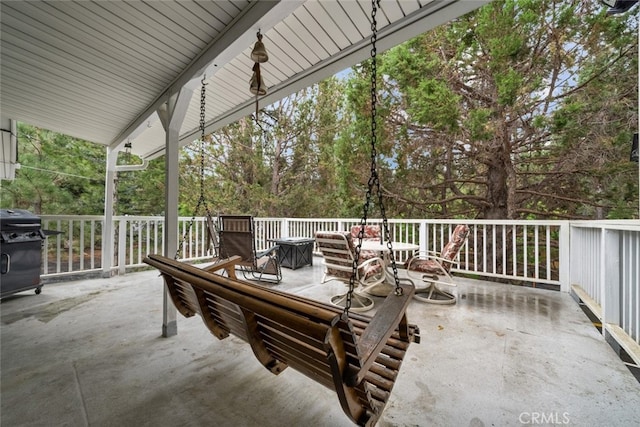 view of patio / terrace featuring grilling area