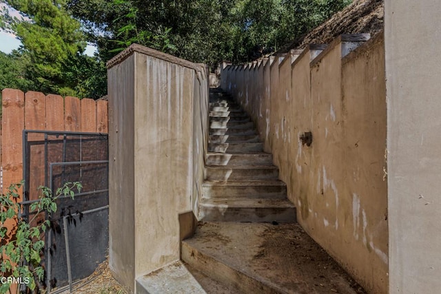 view of stairway