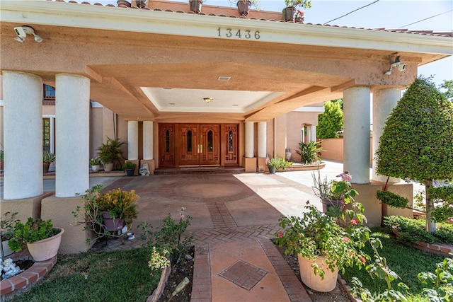 view of doorway to property