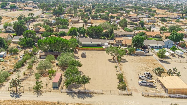 aerial view with a rural view