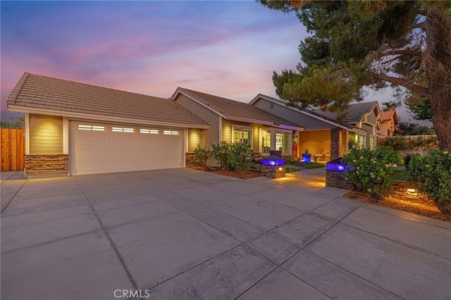 view of front of home featuring a garage