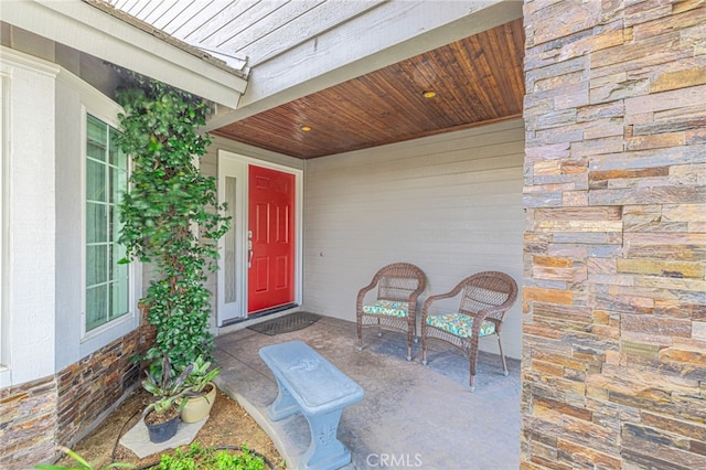 view of doorway to property