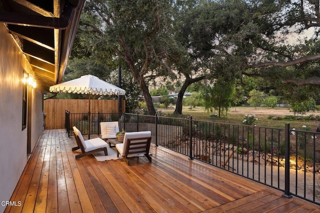 view of wooden terrace