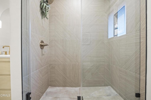 bathroom with an enclosed shower