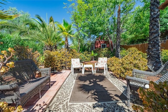 view of patio / terrace with an outdoor hangout area